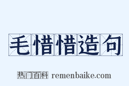 毛惜惜造句是什么意思的图片